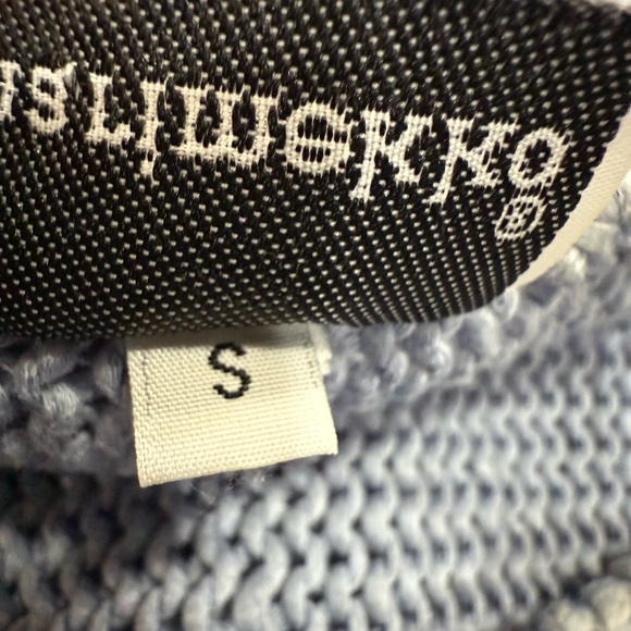 Marimekko 100% Cotton Textured Knit Sweater Light Blue Size Small - Picture 6 of 7